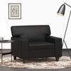 vidaXL Sofa Chair Black Faux leather Large Sofa Chair Rectangular