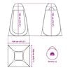 vidaXL Privacy Tent Gray and Orange Pop-up Waterproof