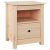 vidaXL Bedside Cabinet Set of 2 Natural Wood Solid Pine Wood Compact