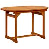 vidaXL Garden Table Natural wood Solid Acacia wood Medium Extendable