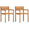 vidaXL Patio Chairs 2 pcs 19.7x20.9x31.5" Solid Wood Acacia