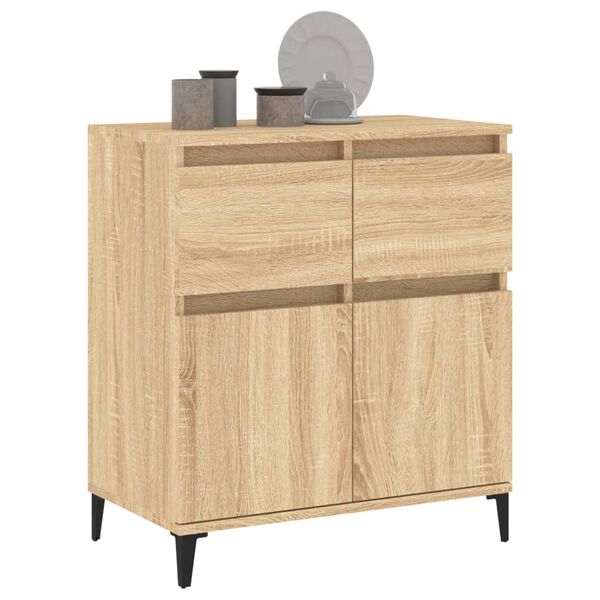 vidaXL Sideboard Sonoma oak Engineered wood, metal