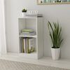 vidaXL Bookshelf White Engineered wood Compact Bookshelf Rectangular