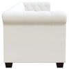 vidaXL Sofa White PVC 2-seater and 3-seater set Classic/Traditional