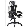 vidaXL Racing Chair White and Black