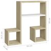 vidaXL Wall Shelf Set of 2 White Engineered wood Medium Stylish Design