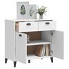 vidaXL Storage Cabinet White Engineered wood and plastic Medium