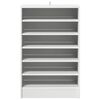 vidaXL Shoe Cabinet White Engineered Wood 23.6 x 13.8 x 36.2 in