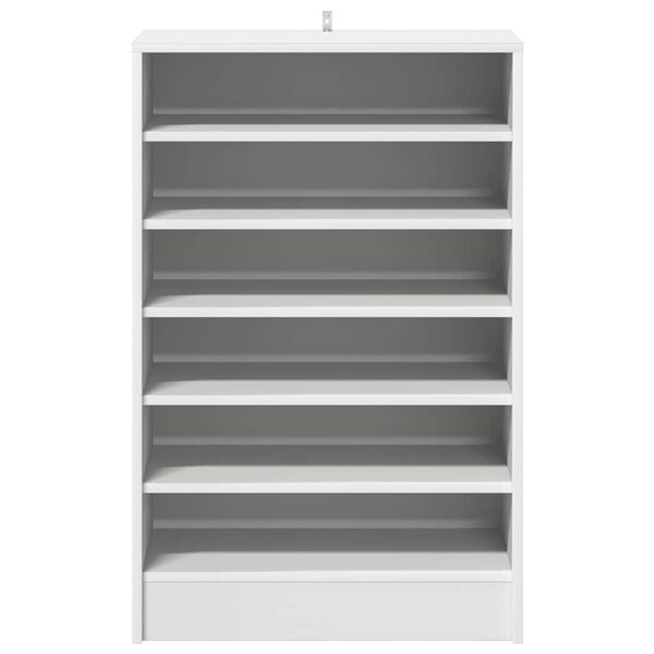 vidaXL Shoe Cabinet White Engineered Wood 23.6 x 13.8 x 36.2 in