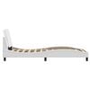 vidaXL Bed Frame with LED without Mattress "Zadar" White 39.4"x74.8"