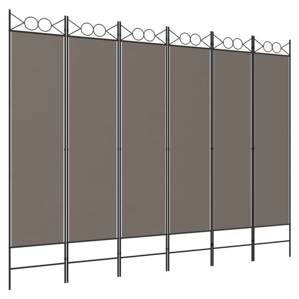 vidaXL 6-Panel Room Divider Anthracite 94.5"x78.7" Fabric