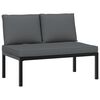 vidaXL Garden Bench Black Powder-coated aluminum Standard