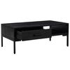 vidaXL Coffee Table Black Solid Pinewood 35.4x19.7x13.8 in Coffee Table