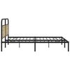 vidaXL Bed Frame Sonoma Oak Steel and engineered wood Double bed Sturdy