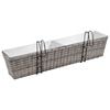 vidaXL Balcony Raised Bed Set of 2 Grey PE Rattan, Metal, Zinc