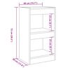 vidaXL Book Cabinet Bookshelf Rectangular Modern Storage Unit