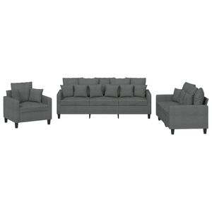 vidaXL Sofa Set Dark Grey