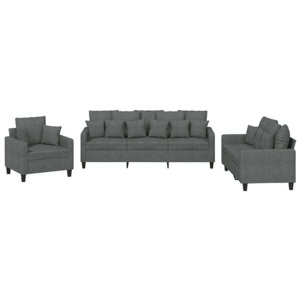 vidaXL Sofa Set Dark Grey