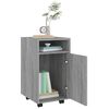 vidaXL Side Cabinet Gray Sonoma Engineered wood Medium Lockable wheels