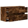 vidaXL TV Wall Cabinet Smoked Oak Engineered Wood 31.5 in