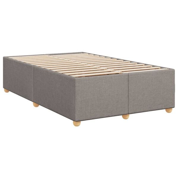vidaXL Bed Frame Taupe Polyester Small Double Bed Frame Rectangular