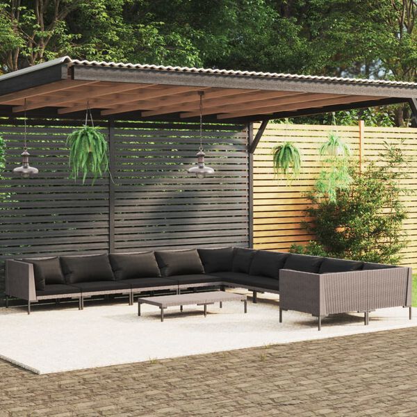 vidaXL Garden Lounge Set Dark grey