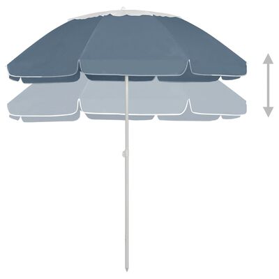 vidaXL Beach Umbrella Blue 118.1"