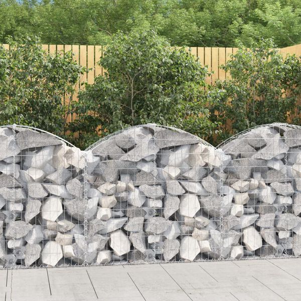 vidaXL Gabion Basket Silver Galvanized iron Medium Durable