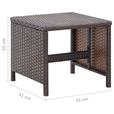 Small rectangular wicker coffee table with open storage area underneath