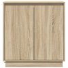 vidaXL LED Sideboard with Shelf Sonoma Oak 27.95 x 13.58 x 29.53 in