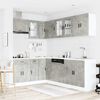 vidaXL Kitchen Cabinet Set Concrete Grey Engineered wood, Glass