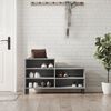 vidaXL Shoe Cabinet Grey Sonoma Engineered Wood Medium Shoe Cabinet