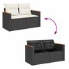 vidaXL Garden Sofa Set Black PE Rattan Large Modular Garden Sofa Set