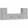 vidaXL TV Cabinet Set Set of 4 Gray Sonoma Engineered wood 4 Piece Set