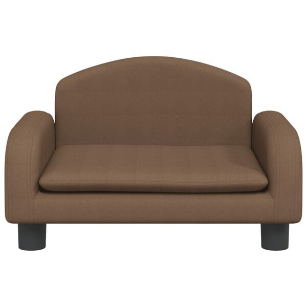vidaXL Kids Sofa Brown Fabric (100% polyester), solid pine wood, plastic