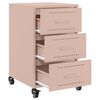 vidaXL Bedside Cabinet Pink Cold-rolled steel Medium Bedside Cabinet