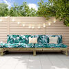 vidaXL Garden Middle Sofa Natural wood Treated pine wood Two-seater