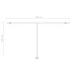 vidaXL Freestanding Manual Retractable Awning 196.9x118.1" Cream (313193+313169+315091)