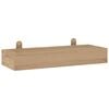 vidaXL Wall Shelf Natural Teak Solid teak wood Medium Wall mounting