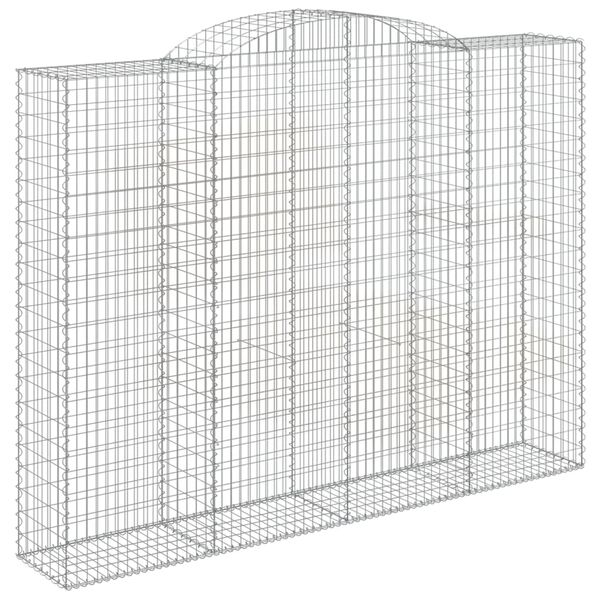 vidaXL Gabion Basket Set of 2 Silver Galvanized iron Large