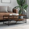 vidaXL Coffee Table Brown Oak Engineered wood, metal 39.4 x 19.3 x 15.7 in
