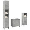 vidaXL Bathroom Furniture Set Concrete grey Engineered wood, metal Medium