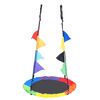 vidaXL Swing Multicolor Oxford fabric, PP mat, Steel 40 in Diameter