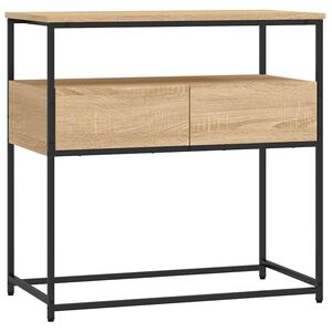 vidaXL Console Table Sonoma oak Engineered wood and metal Narrow console
