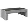 vidaXL Coffee Table Grey sonoma Engineered wood, glass Medium
