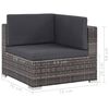vidaXL Rattan Sofa Set Grey and Dark Grey PE Rattan and Powder-Coated Steel
