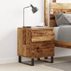 vidaXL Bedside Cabinet Old wood Engineered wood, metal Small