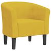 vidaXL Tub Chair Yellow Velvet Medium Ergonomic Armchair Round