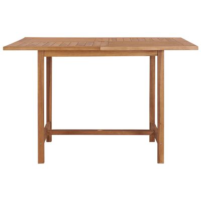 vidaXL Garden Table 47.2"x47.2"x29.5" Solid Teak Wood