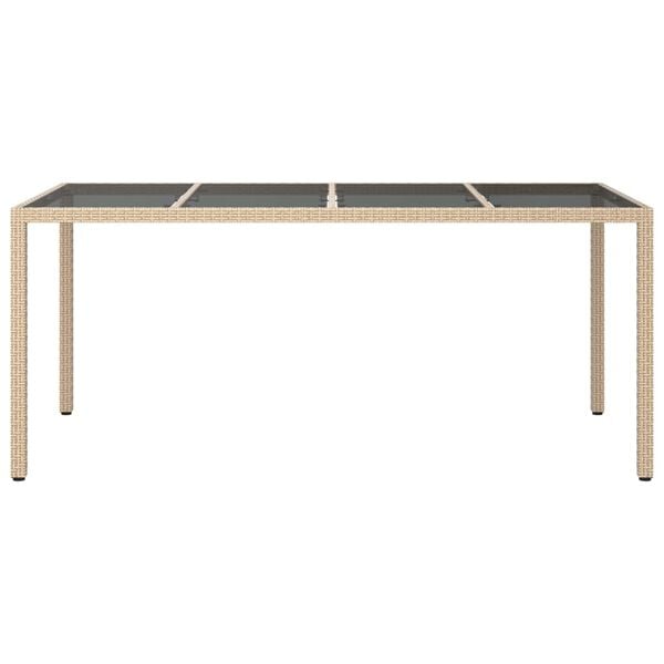 vidaXL Garden Table Beige and black